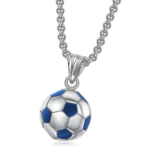 Colliers De Football De Sport Pour Hommes Garçons En Acier Inoxydable, Coupe Du Monde De Football Collier Pendentif Souvenir-Yh