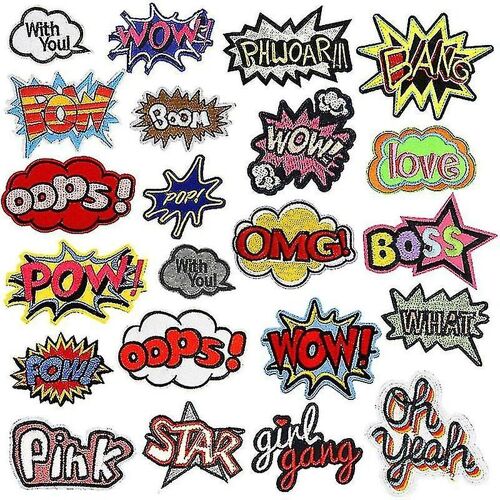 22 Pack Fer À Coudre Sur Patchs Pour Vêtements, Vestes, Sacs À Dos, Jeans,-Yh