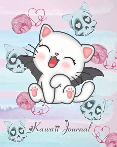 Kawaii Journal: Dot Grid Journal, 8x10 Inches, Creepy Kawaii Notebook
