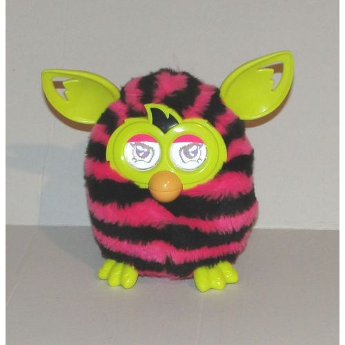 Furby Boom Zebra Rose Noir Jaune Sonore Yeux Lumineux Peluche Interactive Parlant Fr Hasbro