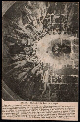 Carte Postale Ancienne, France, Yonne ( 89 ), Tanlay, Plafond De La Tour De La Ligue