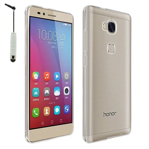 Coque Silicone Pour Huawei Honor 5X 5.5" gel UltraSlim et Ajustement parfait - TRANSPARENT + mini Stylet