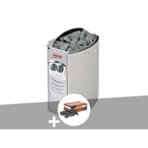 Poêle électrique 8 kW Vega pour sauna traditionnel + Pierres de lave - Harvia