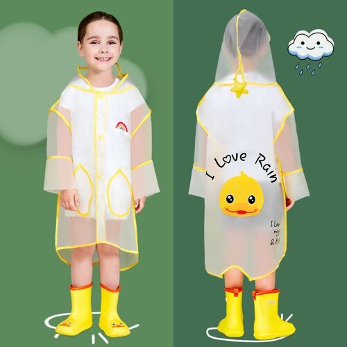 Manteau imperméable en Polyester pour bébé, canard mignon, imperméable pour l'extérieur, Poncho pour enfants, garçon et fille, veste de pluie, cadeau