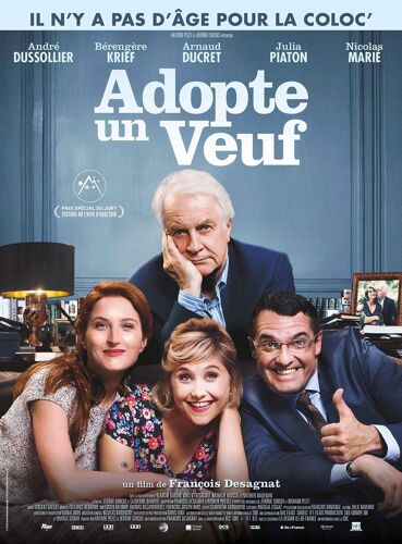 Adopte Un Veuf - Affiche Originale De Cinéma - Format 40x60 Cm - Un Film De François Desagnat Avec André Dussollier, Bérengère Krief, Arnaud Ducret, Julia Piaton - Année 2016