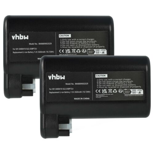 vhbw 2x Batterie compatible avec Electrolux ERV7210TG, PI91-5BSM, PI81-45WN, ERV7200DB, ERV5210TG robot électroménager (2600mAh, 7,2V, Li-ion)