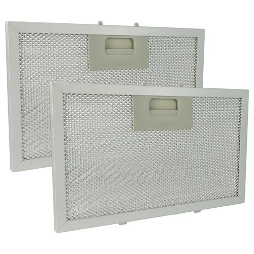vhbw 2x Filtre anti-graisse remplacement pour Klarstein 10034877 pour hotte de cuisine, aluminium, charbon actif