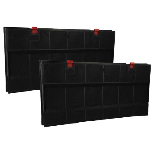 vhbw 2x Filtres à charbon actif compatible avec AEG 8160D-AL, 781D-M3D, 781D-MP, 781D-W3D, 8160, 810D-W/S hotte aspirante - 43 x 21,7 x 3,3 cm