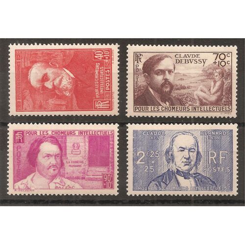436 À 439 (1939) Au Profit Des Chômeurs Intellectuels N** (Cote 55e) (7632)