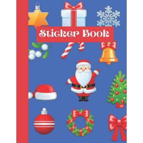 My Favorite Sticker Book: Christmas Themed Cover: Blank Sticker Book For Kids Age 2-4, 3-5, 4-8.: Sticker Collecting Album: Blank Sticker Book For Kids, Boys, Girls , Toddlers.