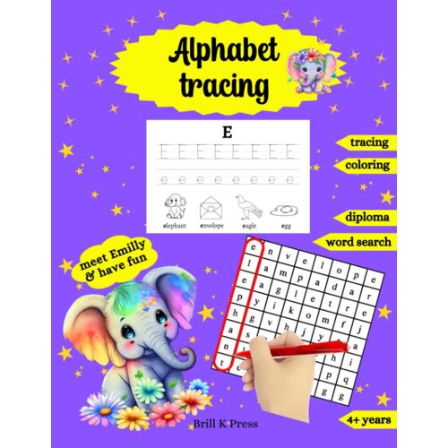 Alphabet Tracing: Workbook For Preschoolers And Handwriting Practice For Kids, With Coloring Pages And Word Search Puzzle