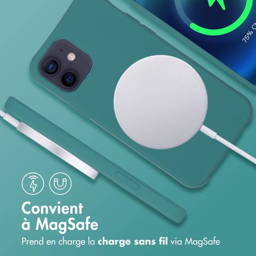 Imoshion Coque De Couleur Avec Cordon Amovible Magsafe Iphone 12 (Pro) Dark Green