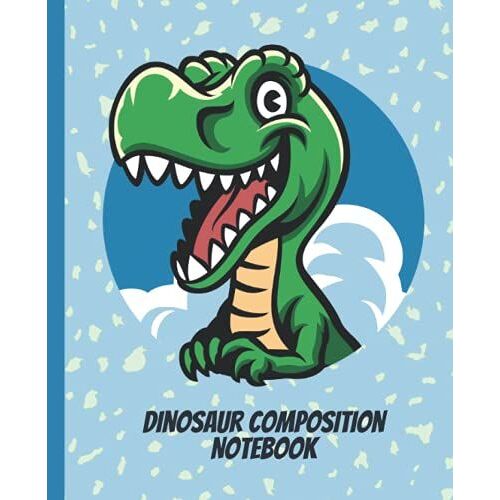 Dinosaur Composition Notebook: Wide Ruled Pages For Boys And Girls, Sized 7.5" X 9.25" And 100 Pages