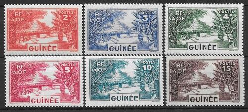 Timbres De Guinée De 1938,N°125 À 130.Les Mabo,Tisserands Du Fouta Djalon.