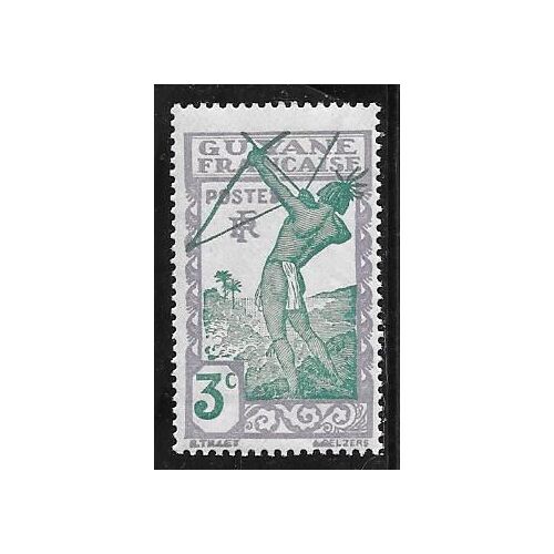 Timbre De Guyane De 1939,N°157.Indigène Tirant À L'arc.
