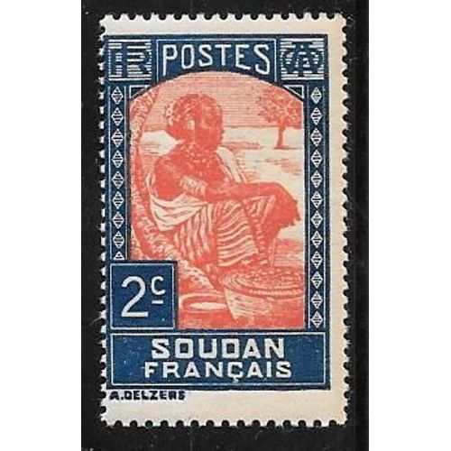 Timbre Du Soudan De 1931,N°61.Laitière Peulh Au Marché.