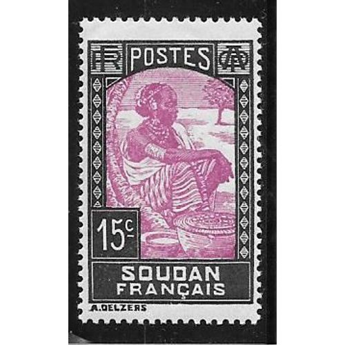 Timbre Du Soudan De 1931,N°65.Laitière Peulh Au Marché.