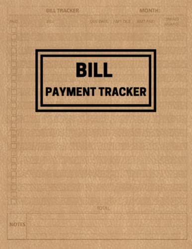Bill Payment Tracker: Monthly Bill Tracker Organizer Notebook | Bill Payment Tracker Monthly Organizer For 9 Years(Monthly Bill Planner And Organizer)