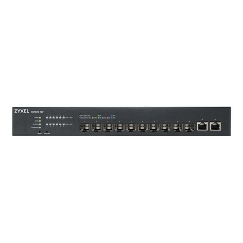 Zyxel XS1930-12F - Commutateur - intelligent - 10 x 1 Gigabit / 10 Gigabit SFP+ + 2 x 100/1000/2.5G/5G/10GBase-T - Montable sur rack, de bureau