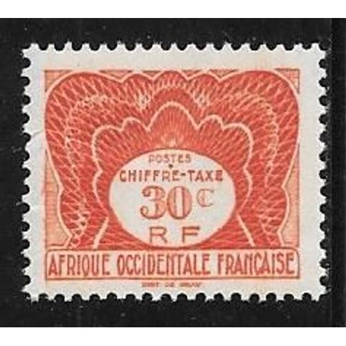 Timbre Taxe D'afrique Occidentale Française De 1947,N°2.