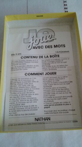Je Joue Avec Des Mots - Jeu Éducatif Nathan
