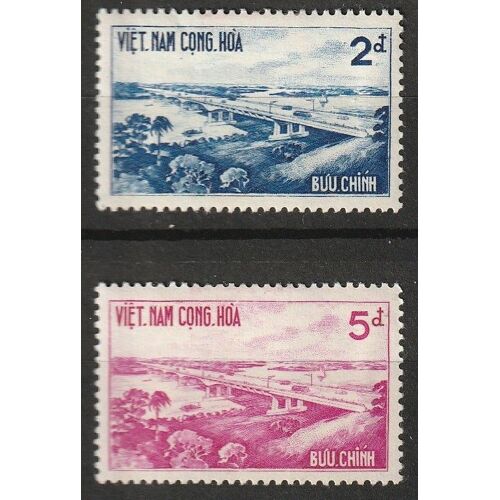 Vietnam Du Sud 1961 Pont Sur Le Danai N° 171 Et 172 Neuf* Avec Charnière.
