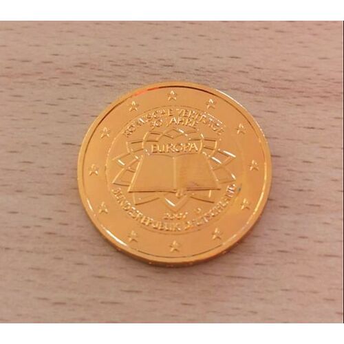 Allemagne 2007 " D " - 2 Euros Commemorative - Traite De Rome - Atelier " D " - Plaque Or