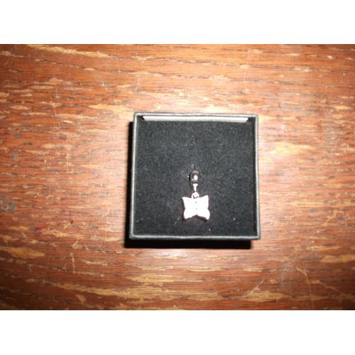 Charm Papillon Blanc À Strass