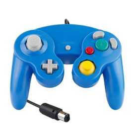 Bleu Clair - Manette De Jeu Filaire, Avec Vibration, Compatible Avec Nintendo Wii Gc Classic