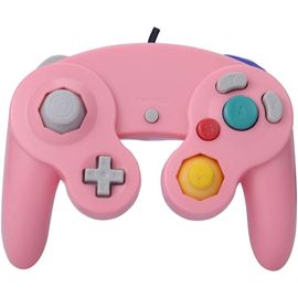 Rose - Manette De Jeu Filaire, Avec Vibration, Compatible Avec Nintendo Wii Gc Classic