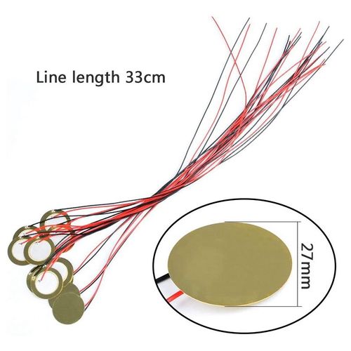 15pièces Séries 27mm Disques Piézo Avec Fils Microphone Déclencheur De Tambour Acoustique Pour Guitare