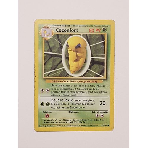 Carte Pokémon Coconfort 33/102, Première Édition De 1995, Très Bon État