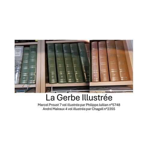 Littérature Marcel Proust Coll Gerbe Illustrée 7 Vol