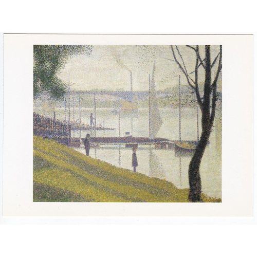 Carte Postale Georges-Pierre Seurat - The Bridge At Courbevoie, 1886 - Courtaud Institute Galleries, Londres