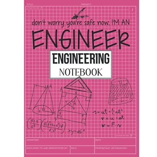 Engineering Notebook: An Engineering Notebook 120 Pages Grid Format, Size 8.5 X 11 Inches 120 Pages Grid Format 4x4: Funny Engineer Gift (Engineering Notebooks Non-Spiral)
