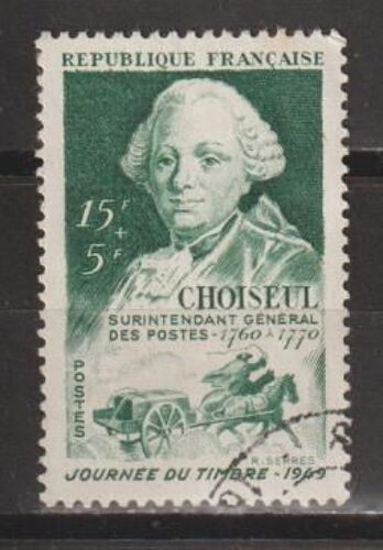 France, 1949, Journée Du Timbre, Portrait D'étienne-François, Duc De Choiseul & Malle-Poste, N°828.