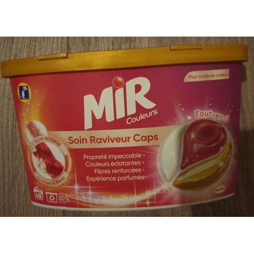 Mir capsules tout en 1 couleurs soin raviveur x18 270g