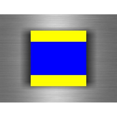 Autocollant Sticker Voiture Code Maritime International Drapeau Pavillon D Delta