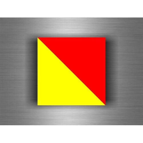 Autocollant Sticker Voiture Code Maritime International Drapeau Pavillon O Oscar