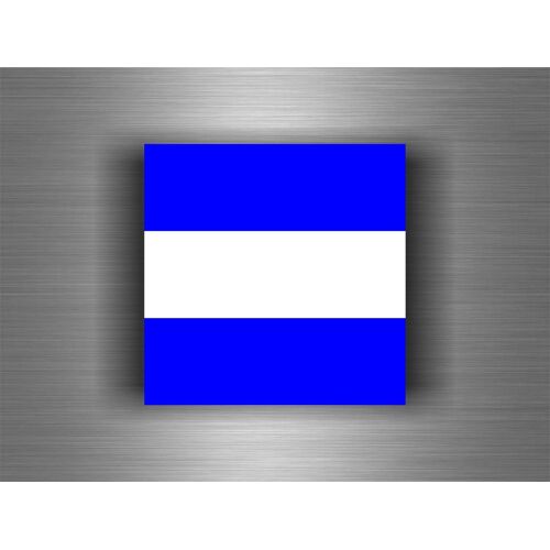 Autocollant Sticker Code Maritime International Drapeau Pavillon J Juliet