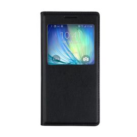 Étui Coque Case Noir Samsung Galaxy S6 Edge - Etui A Rabat Fenetre Housse Bumper