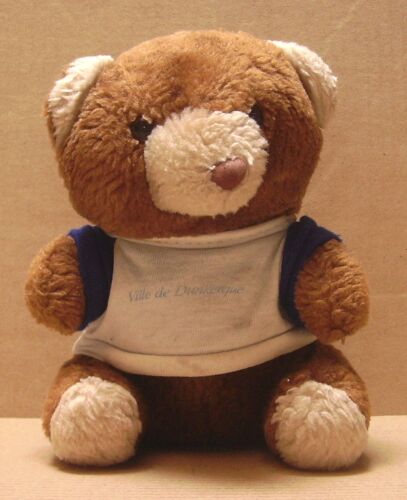 Peluche Ours Assis " Ville De Dunkerque " - 18 Cm