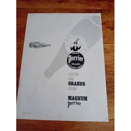 Publicité De Presse Authentique Années 50/60 Magnum Perrier