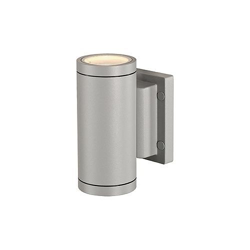 Applique Murale - Tube - Gu10 - 2 X 35 W - Slv New Myra - Ip55 - Gris Argent