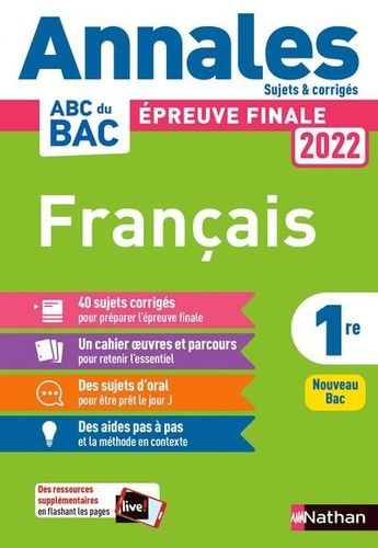 Français 1re - Sujets Et Corrigés