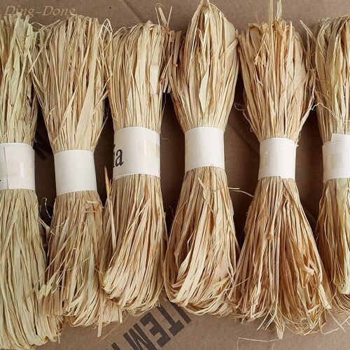 Corde D'emballage Pour Cadeau D'invitation De Mariage, 1 Pièce/Ensemble, 30g, En Raphia Naturel, Pour Décoration De Réception De Mariage