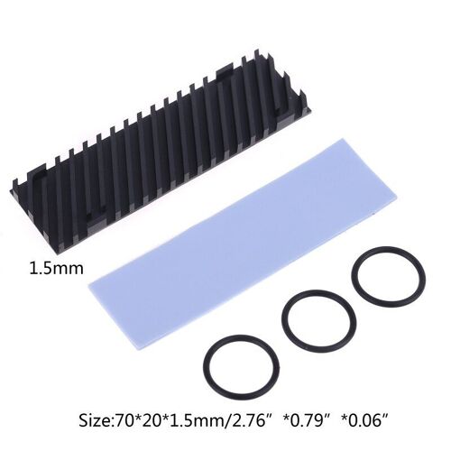 Dissipateur thermique en graphène pur en cuivre, M.2 NGFF 2280 PCI-E NVME SSD, 20x70x1.5/2.0/3.0/4mm