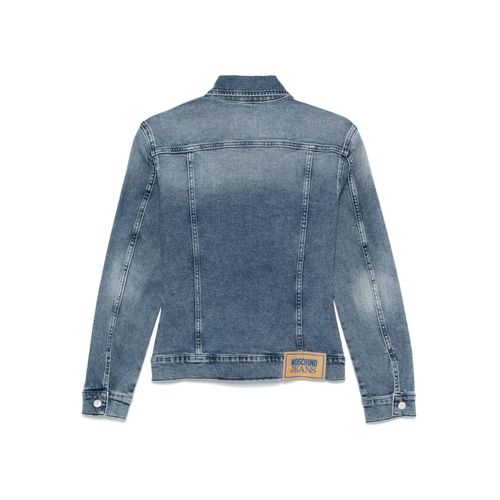 Moschino Jeans Veste En Jean À Patch Logo - Bleu