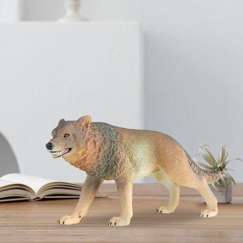Figurines D'Animaux Sauvages De Loup, Mini Modèles Pour La Maison, Cadeau De Collection De Fête