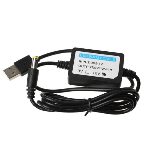 Câble adaptateur USB 5V à 12V 5.5x2.1mm pour routeur WiFi, bande lumineuse LED